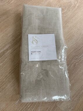 Suzanne Kasler for Ballard Designs 50x84” Drapery Panel Linen Flax 13oz SK Sig.